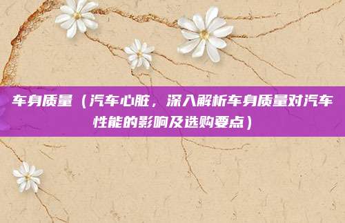 车身质量（汽车心脏，深入解析车身质量对汽车性能的影响及选购要点）