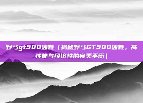 野马gt500油耗（揭秘野马GT500油耗，高性能与经济性的完美平衡）