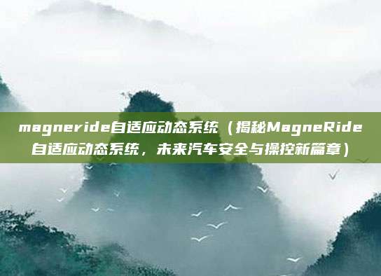 magneride自适应动态系统（揭秘MagneRide自适应动态系统，未来汽车安全与操控新篇章）