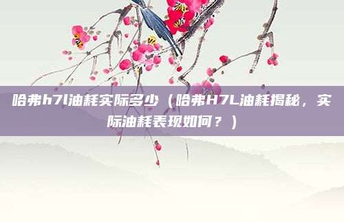 哈弗h7l油耗实际多少（哈弗H7L油耗揭秘，实际油耗表现如何？）
