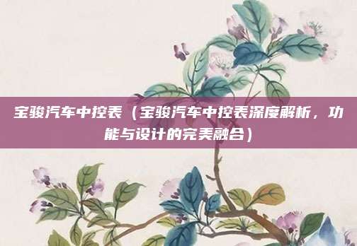 宝骏汽车中控表（宝骏汽车中控表深度解析，功能与设计的完美融合）