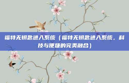 福特无钥匙进入系统（福特无钥匙进入系统，科技与便捷的完美融合）