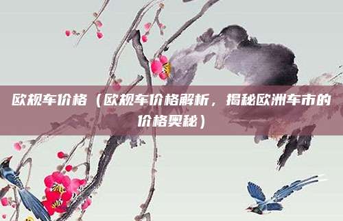 欧规车价格（欧规车价格解析，揭秘欧洲车市的价格奥秘）
