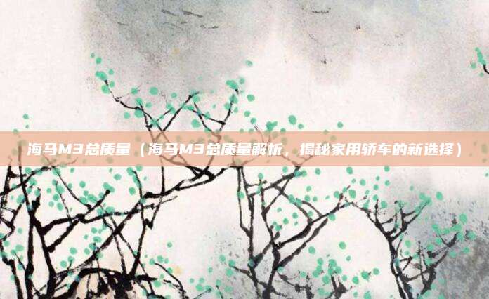 海马M3总质量（海马M3总质量解析，揭秘家用轿车的新选择）