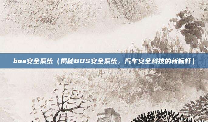bos安全系统（揭秘BOS安全系统，汽车安全科技的新标杆）