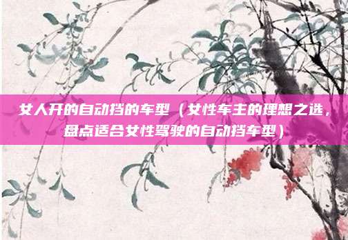 女人开的自动挡的车型（女性车主的理想之选，盘点适合女性驾驶的自动挡车型）
