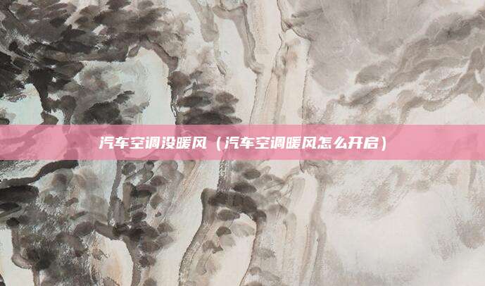 汽车空调没暖风(汽车空调暖风怎么开启)