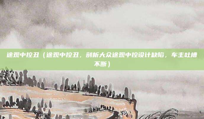 途观中控丑（途观中控丑，剖析大众途观中控设计缺陷，车主吐槽不断）