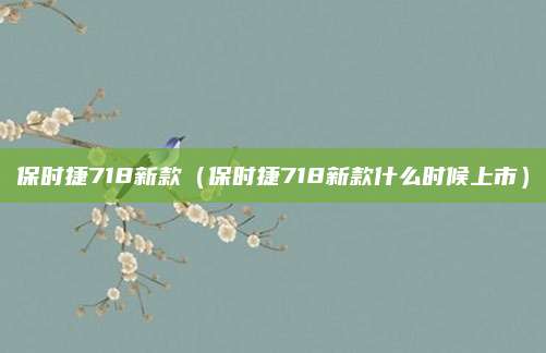 保时捷718新款(保时捷718新款什么时候上市)