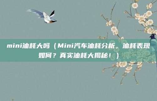 mini油耗大吗（Mini汽车油耗分析，油耗表现如何？真实油耗大揭秘！）
