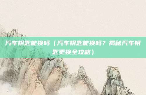 汽车钥匙能换吗（汽车钥匙能换吗？揭秘汽车钥匙更换全攻略）