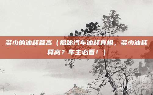 多少的油耗算高（揭秘汽车油耗真相，多少油耗算高？车主必看！）