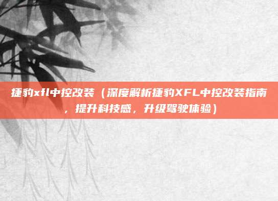 捷豹xfl中控改装（深度解析捷豹XFL中控改装指南，提升科技感，升级驾驶体验）
