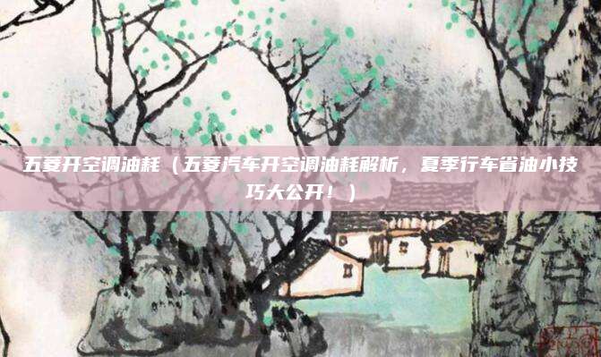 五菱开空调油耗（五菱汽车开空调油耗解析，夏季行车省油小技巧大公开！）