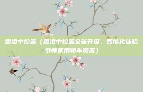 雷凌中控置（雷凌中控置全新升级，智能化体验引领家用轿车潮流）