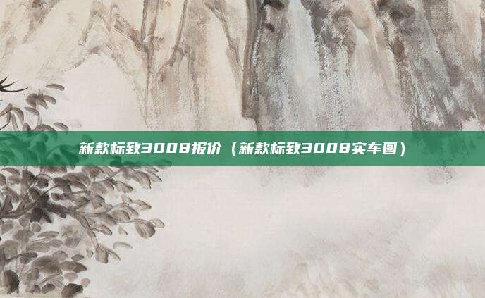 新款标致3008报价(新款标致3008实车图)