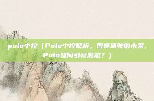 polo中控（Polo中控解析，智能驾驶的未来，Polo如何引领潮流？）