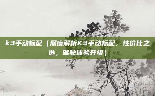 k3手动标配（深度解析K3手动标配，性价比之选，驾驶体验升级）