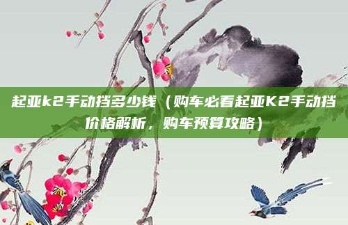 起亚k2手动挡多少钱（购车必看起亚K2手动挡价格解析，购车预算攻略）