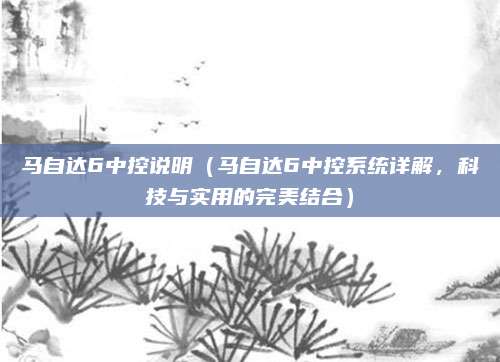 马自达6中控说明（马自达6中控系统详解，科技与实用的完美结合）