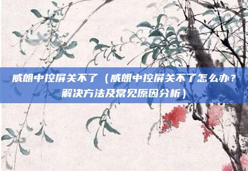 威朗中控屏关不了（威朗中控屏关不了怎么办？解决方法及常见原因分析）