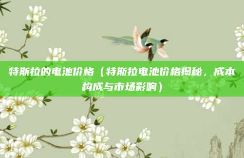 特斯拉的电池价格（特斯拉电池价格揭秘，成本构成与市场影响）