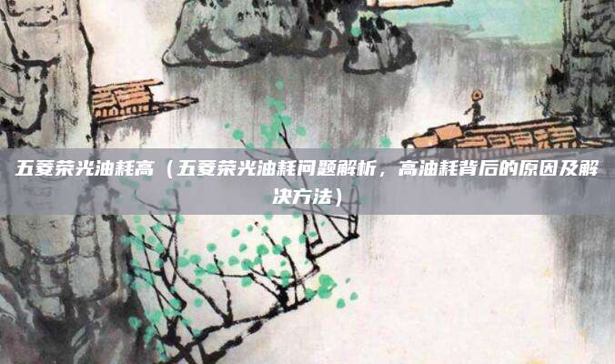 五菱荣光油耗高（五菱荣光油耗问题解析，高油耗背后的原因及解决方法）