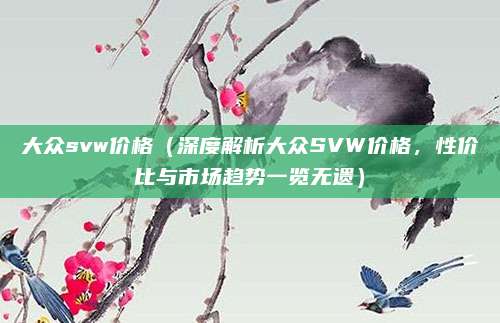 大众svw价格（深度解析大众SVW价格，性价比与市场趋势一览无遗）