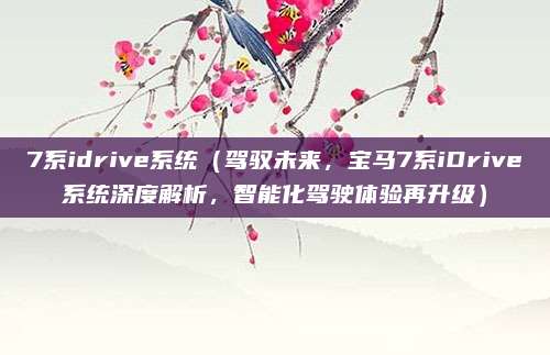 7系idrive系统（驾驭未来，宝马7系iDrive系统深度解析，智能化驾驶体验再升级）