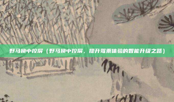 野马换中控屏（野马换中控屏，提升驾乘体验的智能升级之路）