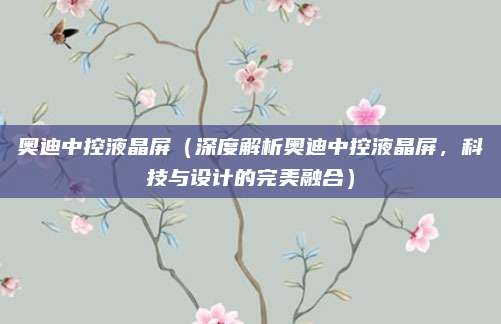 奥迪中控液晶屏（深度解析奥迪中控液晶屏，科技与设计的完美融合）