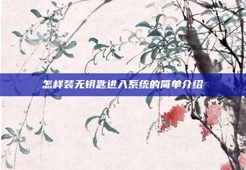 怎样装无钥匙进入系统的简单介绍