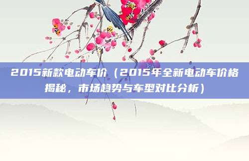 2015新款电动车价（2015年全新电动车价格揭秘，市场趋势与车型对比分析）
