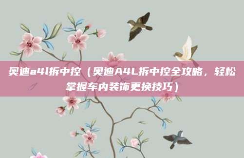 奥迪a4l拆中控（奥迪A4L拆中控全攻略，轻松掌握车内装饰更换技巧）