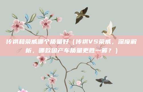 传祺和荣威哪个质量好（传祺VS荣威，深度解析，哪款国产车质量更胜一筹？）