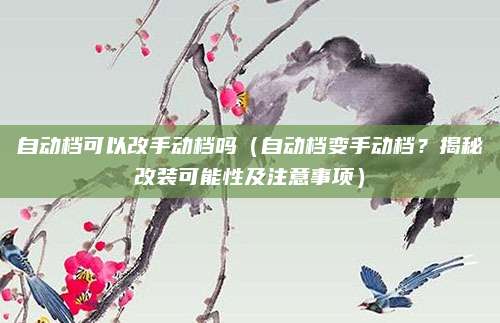 自动档可以改手动档吗（自动档变手动档？揭秘改装可能性及注意事项）