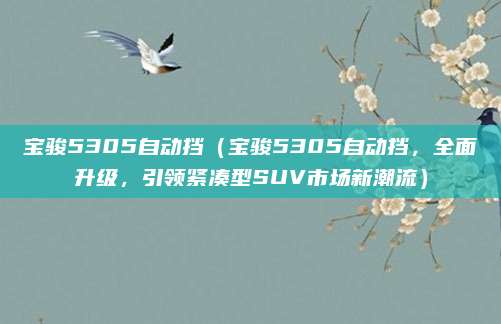 宝骏5305自动挡（宝骏5305自动挡，全面升级，引领紧凑型SUV市场新潮流）