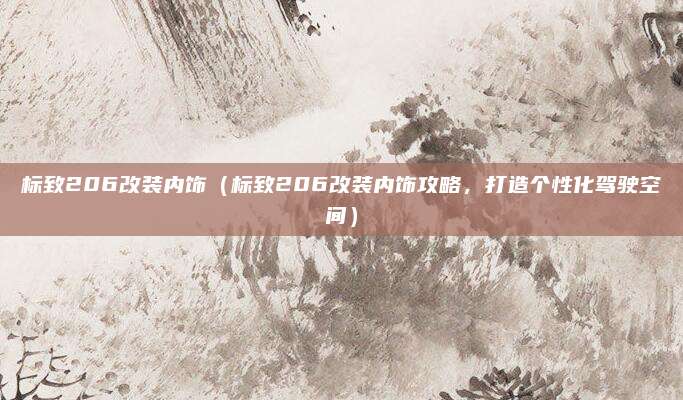 标致206改装内饰（标致206改装内饰攻略，打造个性化驾驶空间）