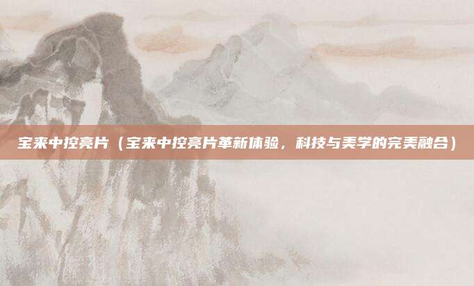 宝来中控亮片（宝来中控亮片革新体验，科技与美学的完美融合）