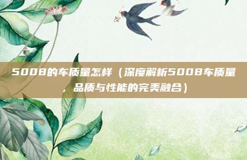 5008的车质量怎样（深度解析5008车质量，品质与性能的完美融合）