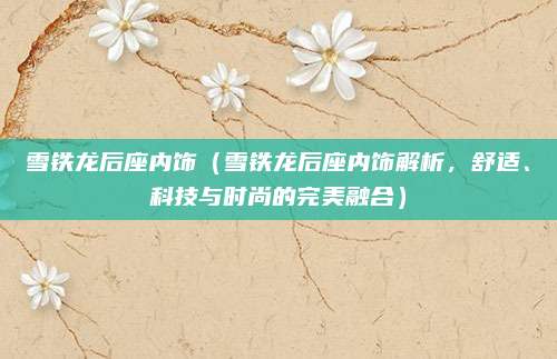 雪铁龙后座内饰（雪铁龙后座内饰解析，舒适、科技与时尚的完美融合）