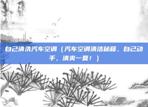 自己清洗汽车空调（汽车空调清洁秘籍，自己动手，清爽一夏！）