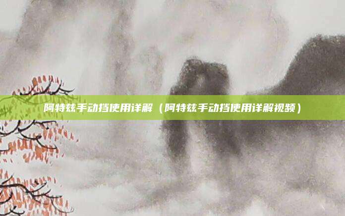 阿特兹手动挡使用详解(阿特兹手动挡使用详解视频)