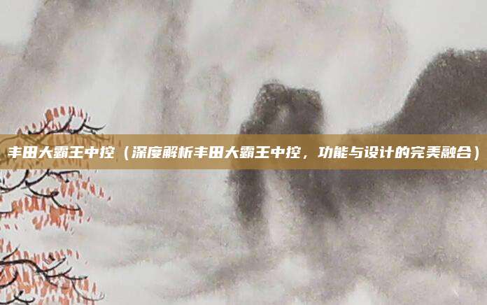 丰田大霸王中控（深度解析丰田大霸王中控，功能与设计的完美融合）