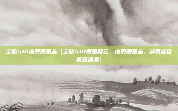 宝骏510皮薄质量差（宝骏510质量疑云，皮薄质量差，消费者维权路漫漫）