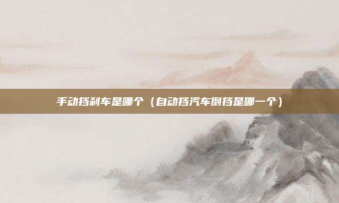 手动挡刹车是哪个(自动挡汽车倒挡是哪一个)