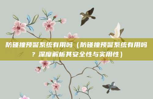 防碰撞预警系统有用吗（防碰撞预警系统有用吗？深度解析其安全性与实用性）