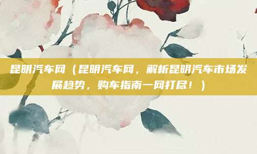 昆明汽车网（昆明汽车网，解析昆明汽车市场发展趋势，购车指南一网打尽！）