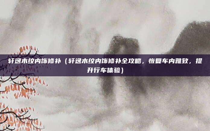 轩逸木纹内饰修补（轩逸木纹内饰修补全攻略，恢复车内雅致，提升行车体验）