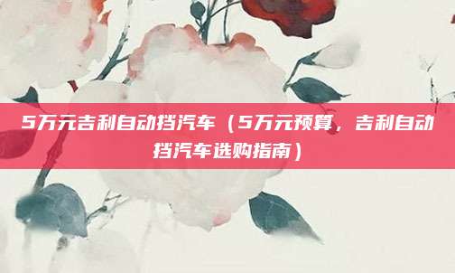 5万元吉利自动挡汽车（5万元预算，吉利自动挡汽车选购指南）